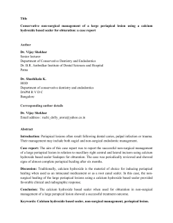 Conservative non-surgical management of a large periapical lesion