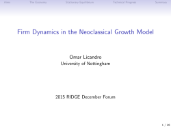 Firm Dynamics in the Neoclassical Growth Model