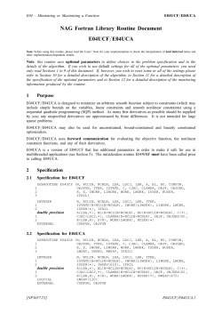E04UCF/E04UCA - Numerical Algorithms Group