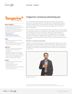Tangerine`s contextual advertising win.
