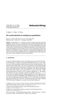 Mathematical Biology