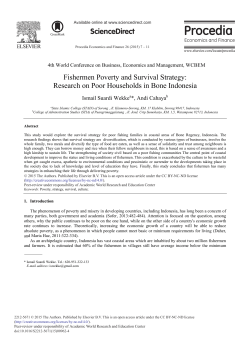 Fishermen Poverty and Survival Strategy: Research