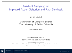 Gradient Sampling for Improved Action Selection and Path