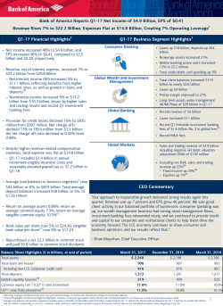 Q1 2017 Financial Results Press Release