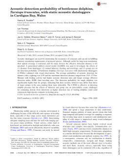 Acoustic detection probability of bottlenose dolphins, Tursiops