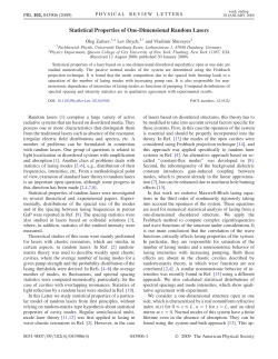 Statistical Properties of One