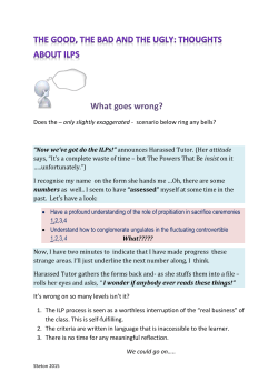 ILPs present a misleadingly simplistic profile of learners