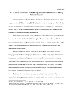 The Successes and Failures of the Chicago School District`s