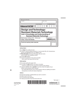 H37070A0120* Design and Technology