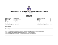 14mbamm407 sm - PESIT South Campus