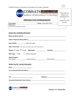 COMSATS Institute of Information Technology Virtual Campus