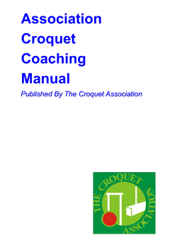 Association Croquet Coaching Manual