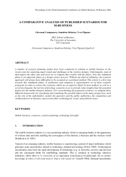 A comparative analysis of scenarios for m-business