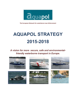AQUAPOL STRATEGY 2015-2018 A vision for more secure, safe