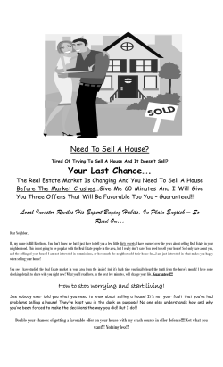 A FREE Booklet On How To Sell &ldquo;AS IS