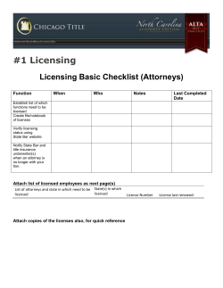 Attorneys, Notaries, Agents/Underwriters