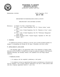 Disciplinary and Adverse Actions