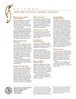 lifetime hunting, fishing licenses