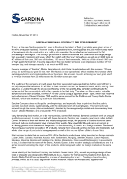 Sardina from small Postira to the World Market