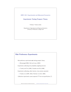 Experiments Testing Prospect Theory, Slide 0