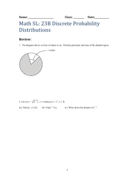 23B Discrete Probability Distributions