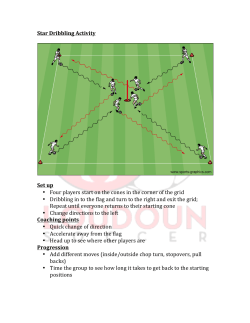 Star Dribbling Activity Set up &bull; Four players start