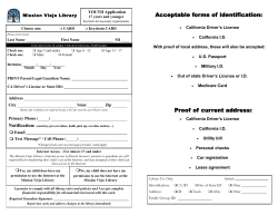 Acceptable forms of identification: Proof of