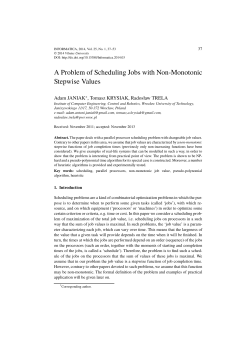 A Problem of Scheduling Jobs with Non