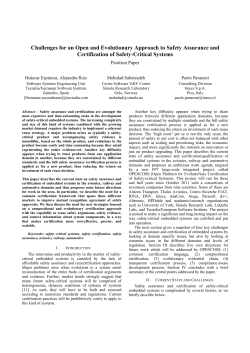 Challenges for an Open and Evolutionary Approach