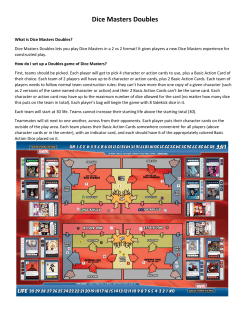 Dice Masters Doubles