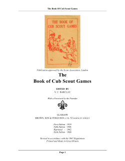 The Book of Cub Scout Games
