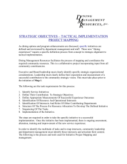 service initiative project mapping