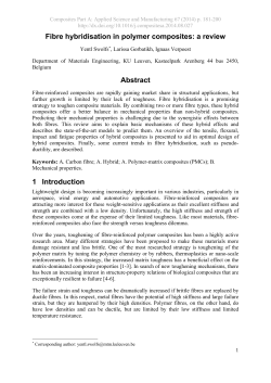 Fibre hybridisation in polymer composites