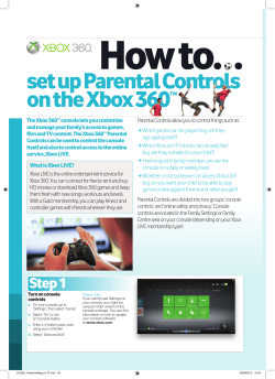 set up Parental Controls on the Xbox 360&trade;