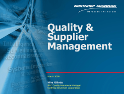Process for Supplier Management