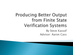 Producing Better Output From Finite State Verification Systems