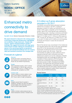 Enhanced metro connectivity to drive demand