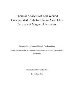 Thermal Analysis of Foil Wound Concentrated Coils