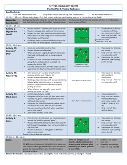 Practice Plan 4 &ndash; Passing Technique