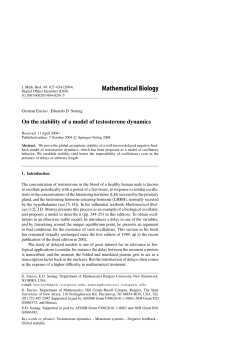 Mathematical Biology