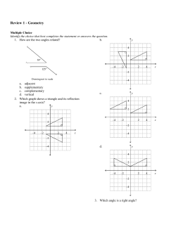 Review 1 - Geometry Answer Section