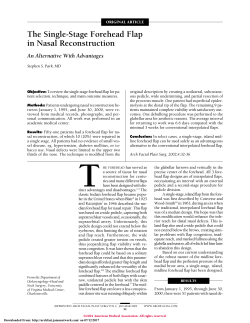 The Single-Stage Forehead Flap in Nasal Reconstruction | Facial