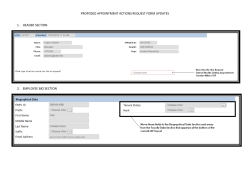 Appointment Actions Request Form Instructions