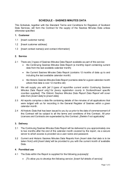 Sasines minutes licence template ()