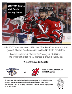STMTYM Trip to a NJ Devils Hockey Game