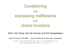 Conditioning and expressing indifference with choice functions