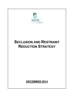 seclusion and restraint reduction strategy