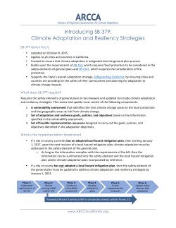 Introducing SB 379: Climate Adaptation and Resiliency Strategies