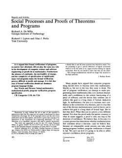Social Processes and Proofs of Theorems and Programs