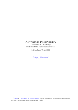 Advanced Probability